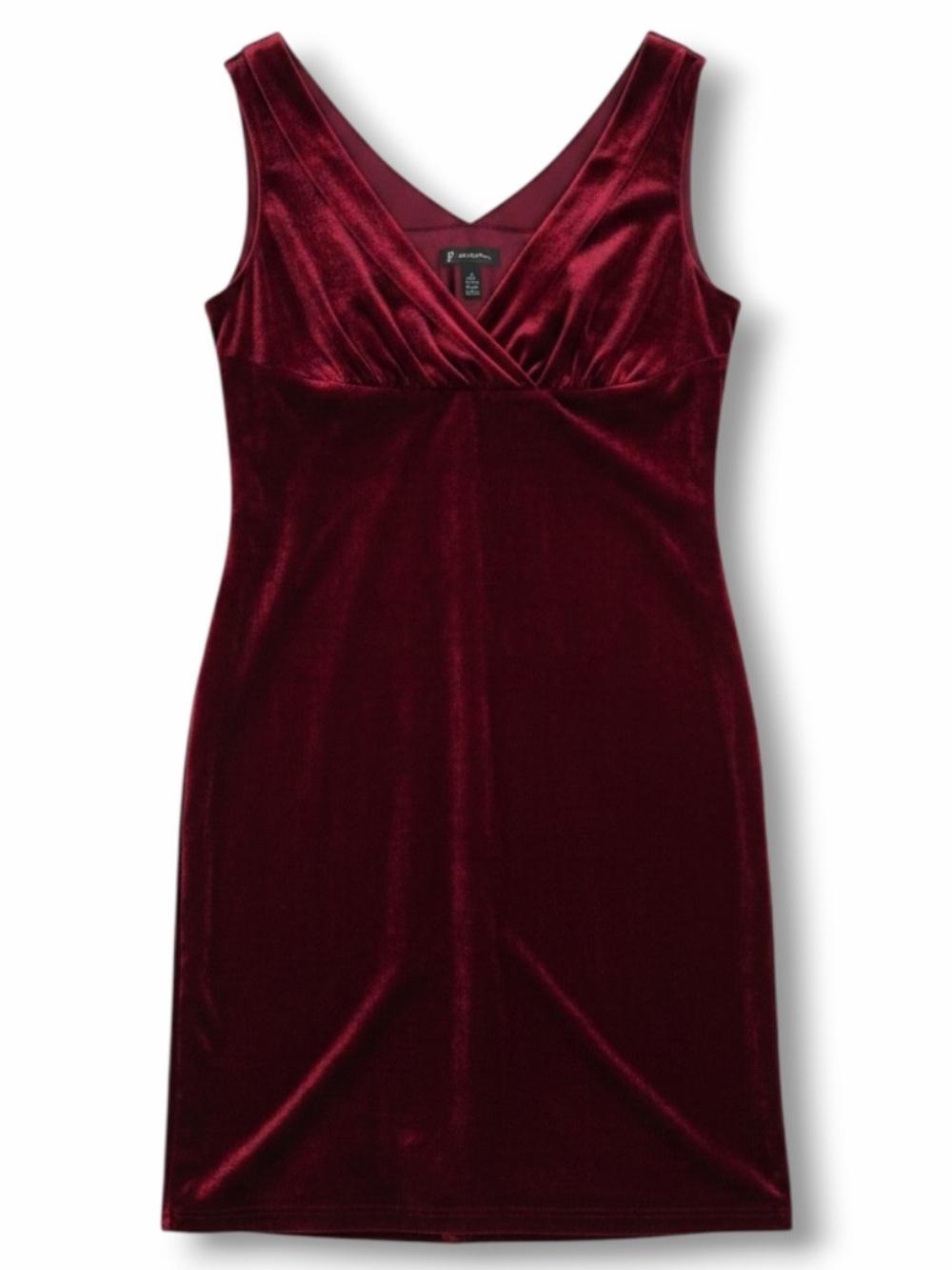 INC International Concepts Ruby Velvet Sleeveless V-Neck Midi Dress Size 14